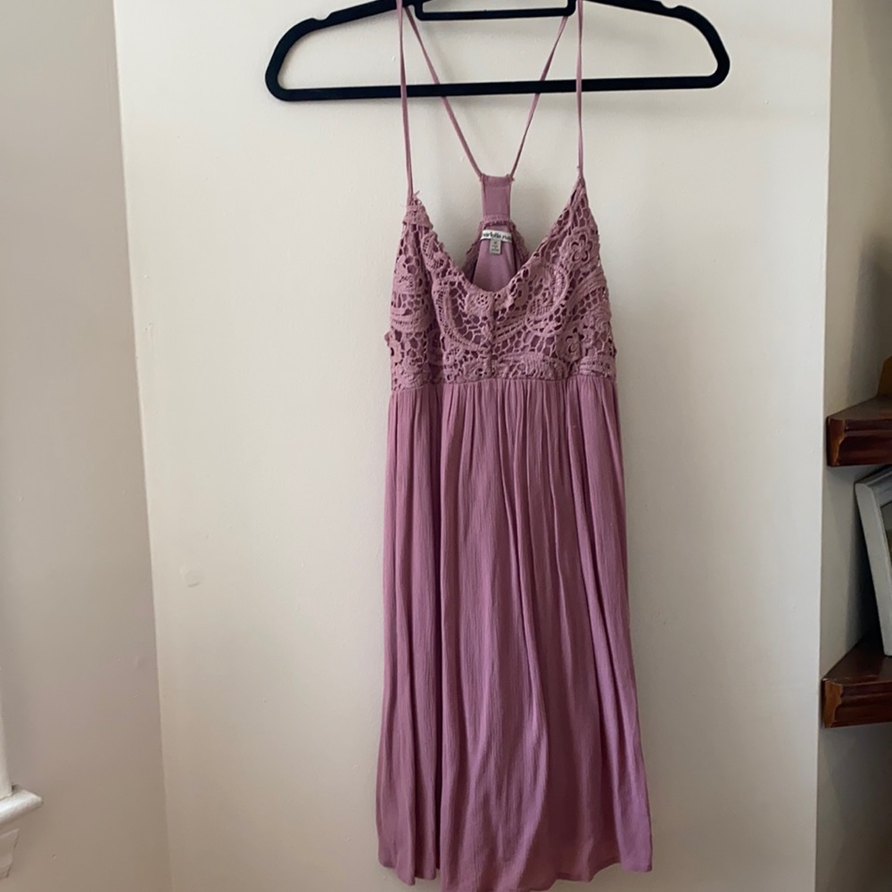 Pink lace sun dress